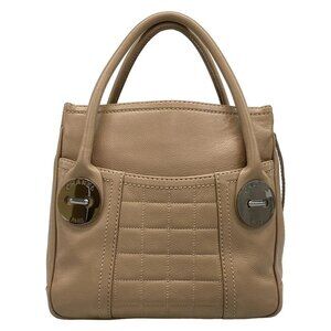 Auth CHANEL Chocolate Bar - Light Brown Calfskin Tote Bag